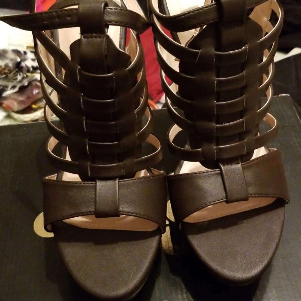 Brand New Brown Wedge Heels